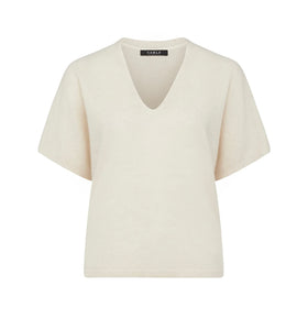Cable Pure Cashmere Relaxed Top Oatmeal
