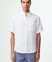 Load image into Gallery viewer, Arne White Short Sleeve Linen Shirt