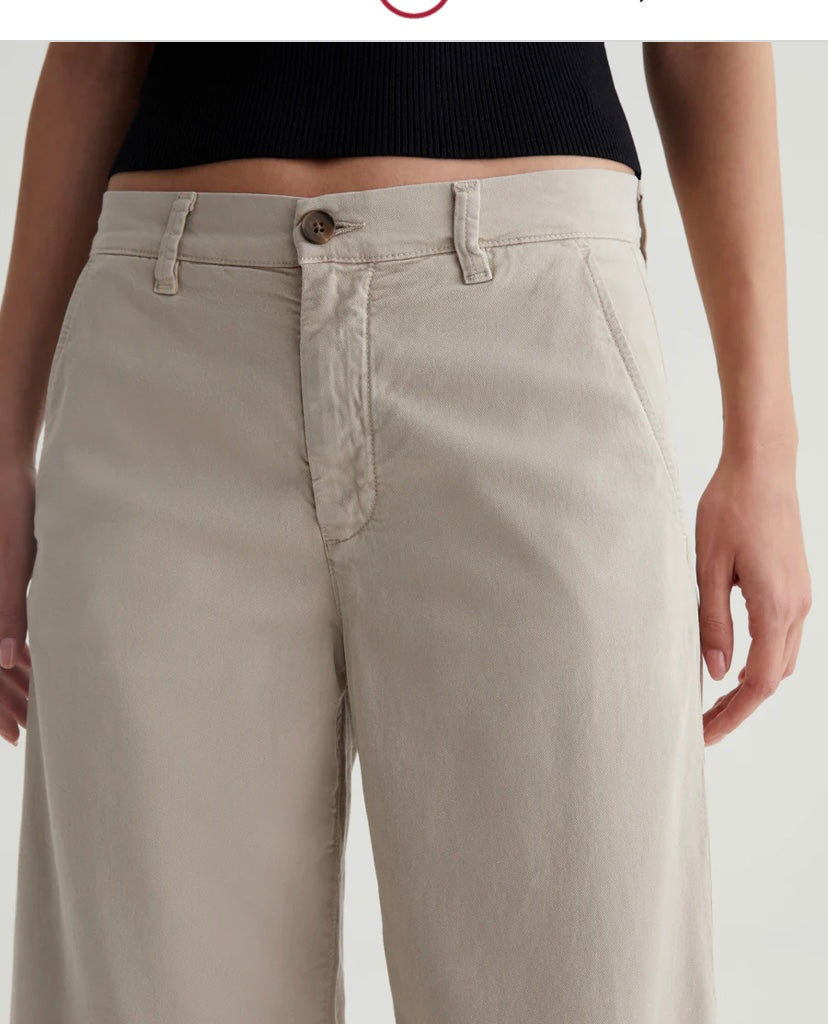 AG Caden Wide Leg Trouser in Flax