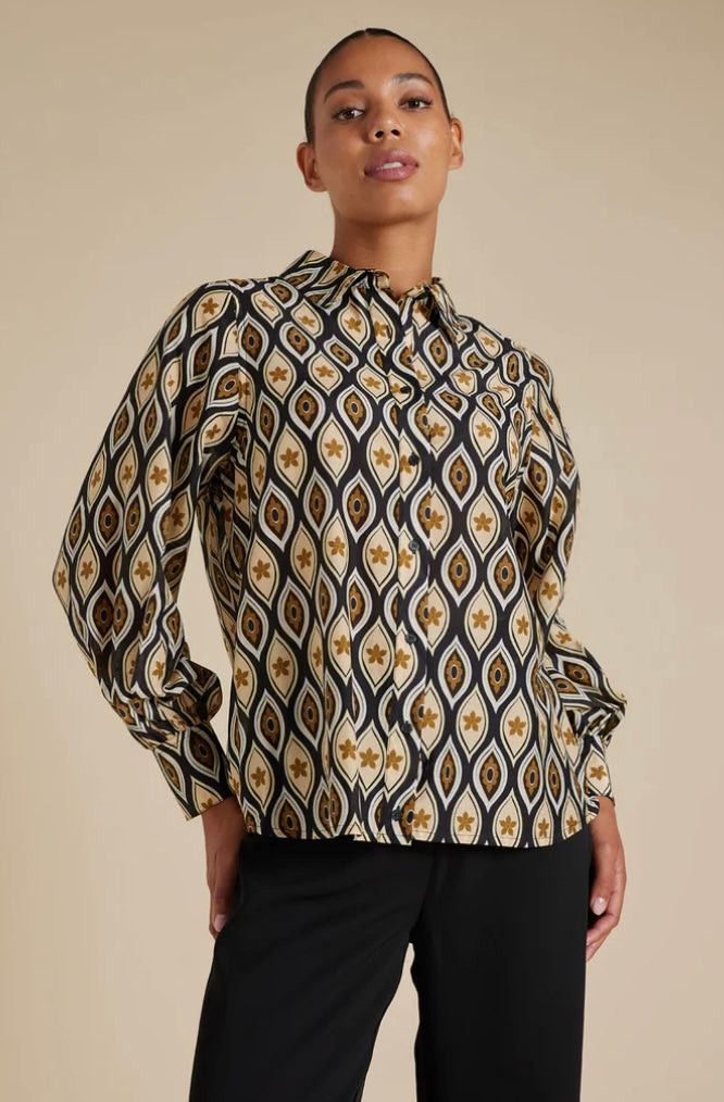 Alessandra Soho Cotton Silk shirt in Natural Concerto