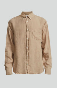 NN07 Levin Shirt in Stone Linen