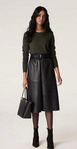 Cable Arlo Vegan Leather skirt Black