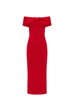 Load image into Gallery viewer, Rebecca Vallance Tiamo Knit Midi Dress Red