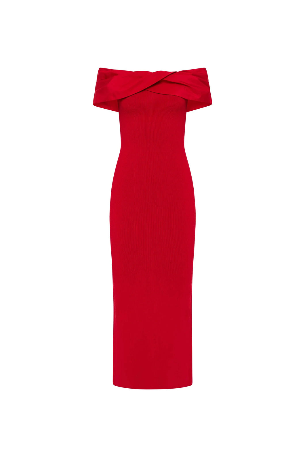 Rebecca Vallance Tiamo Knit Midi Dress Red