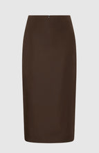 Load image into Gallery viewer, St Agni Taffeta Column Skirt Mocha