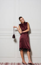 Load image into Gallery viewer, Le Stripe Le Cocktail Skirt Burgundy