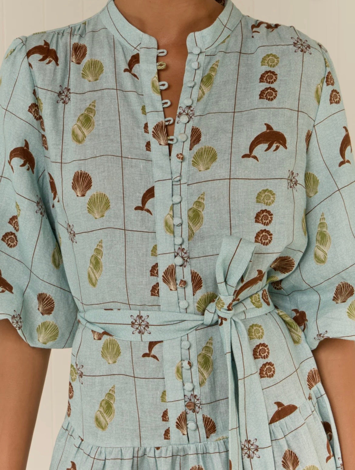 Palm Noosa Ruba Mini Dress Seashell Tile