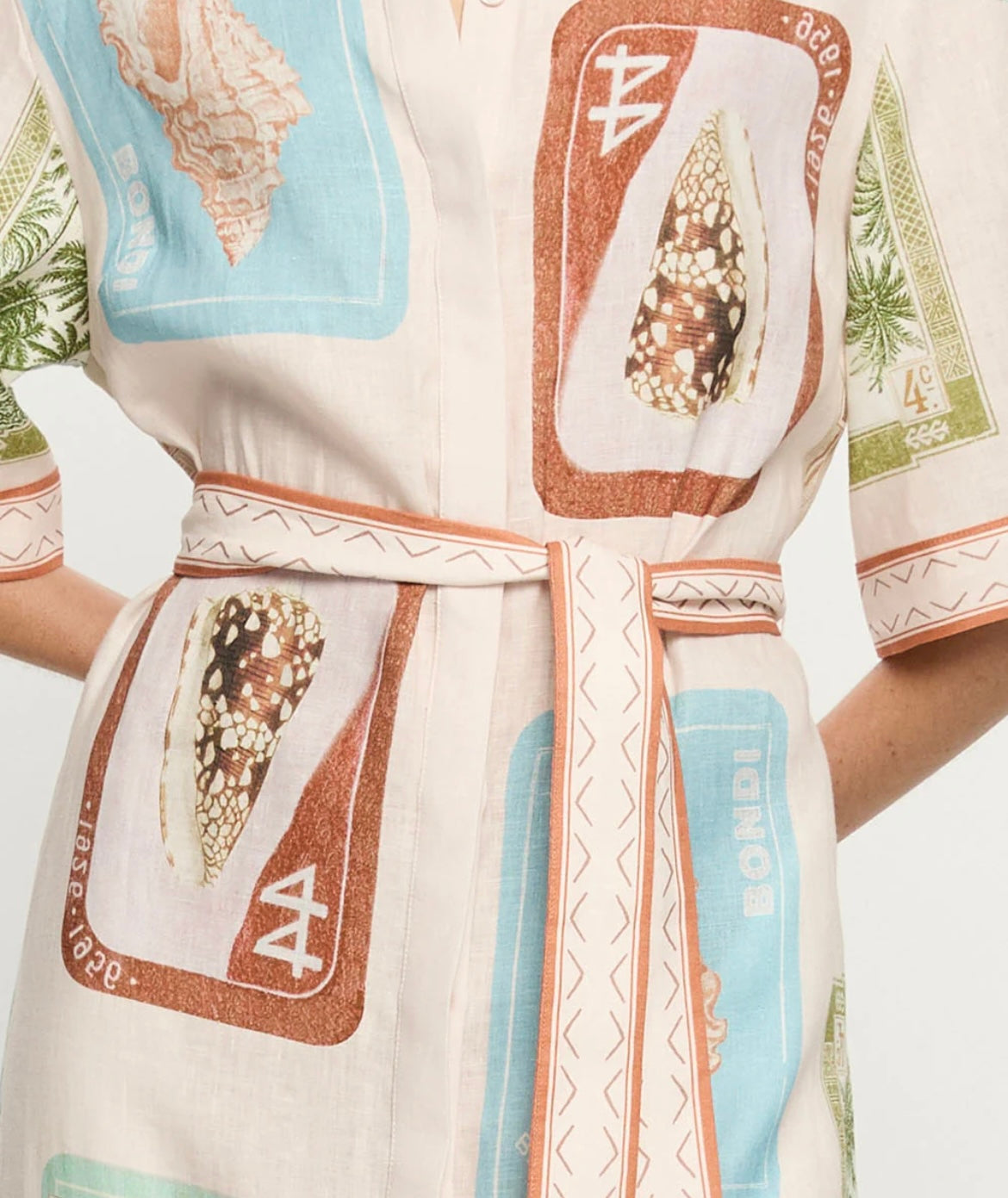 Kivari Coastline Shirt midi dress