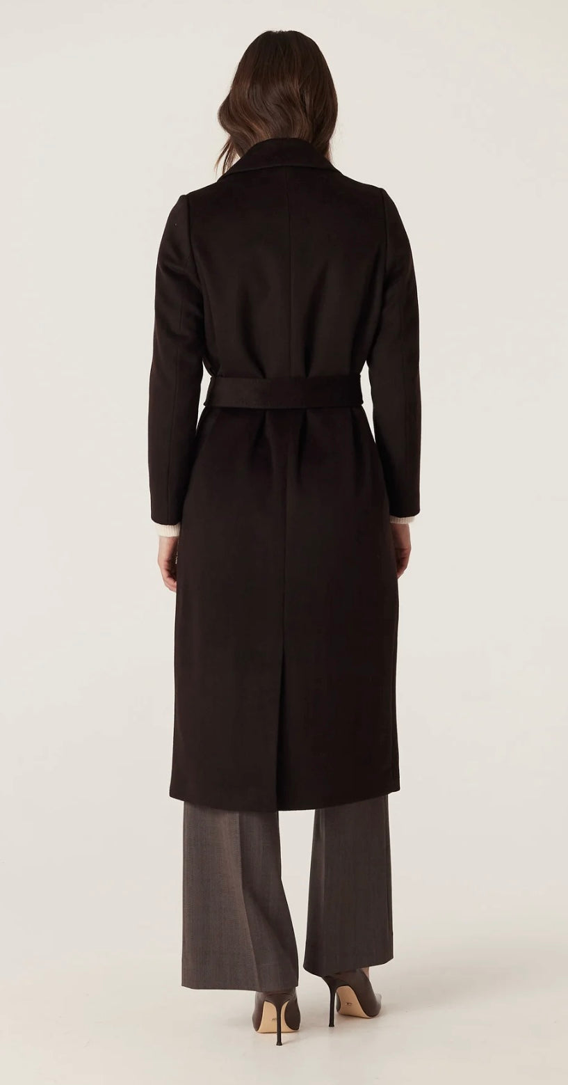 Cable Evans Wool Coat in Espresso