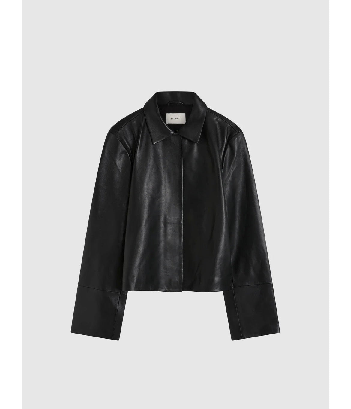 St Agni Leather minimal Jacket