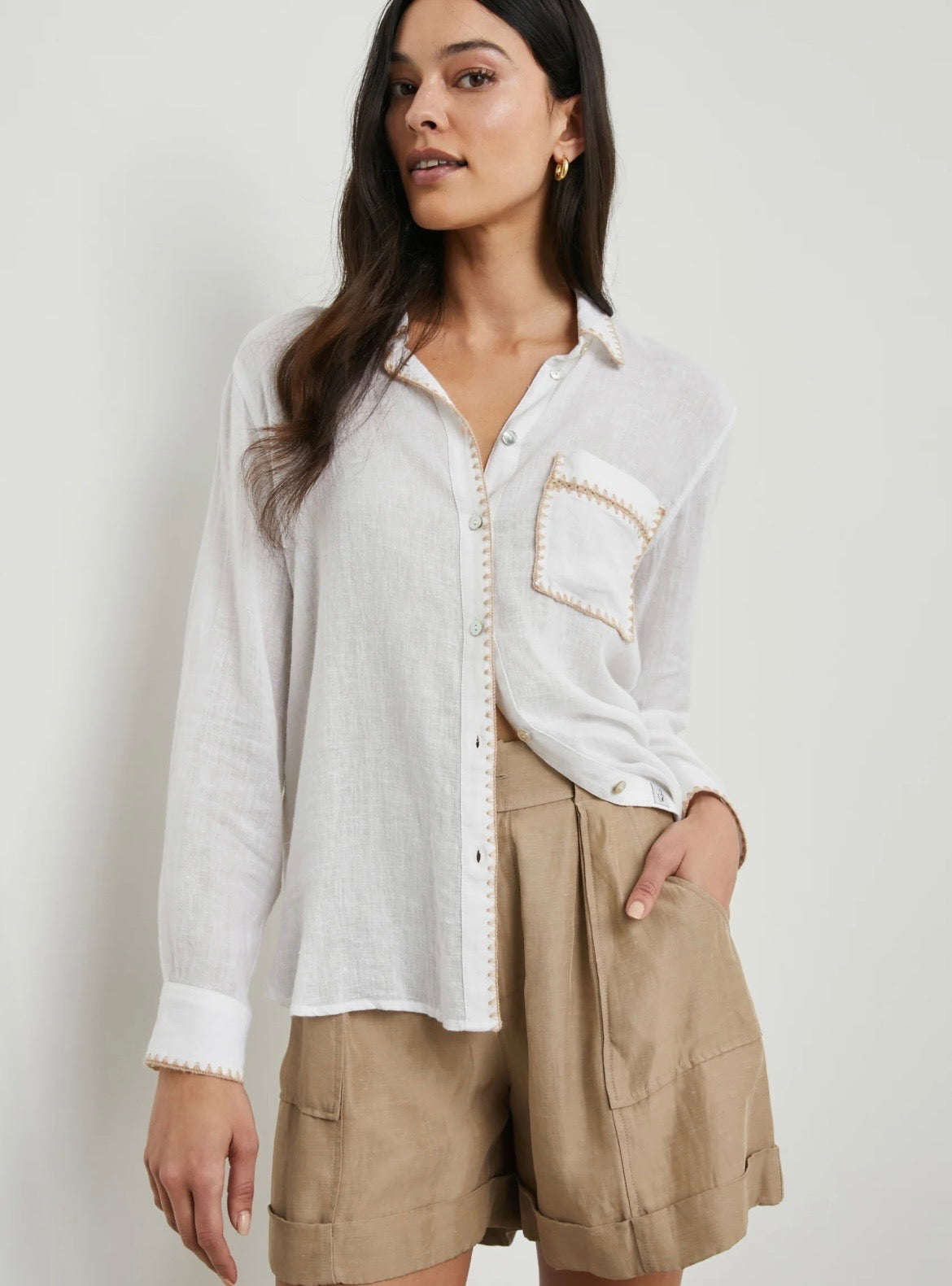 Rails Saya White Shirt