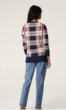 Load image into Gallery viewer, Cable Merino Check Jumper Red Check