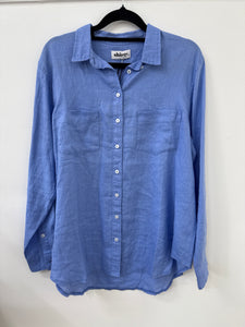 Shirty Girlfriend Linen Shirt Cornflower
