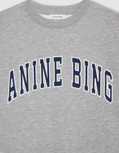 Load image into Gallery viewer, Anine Bing Spencer Sweatshirt- Medium Heather Grey with Navy