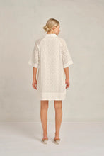 Load image into Gallery viewer, Alessandra Aurienne Linen Dress in White Posy