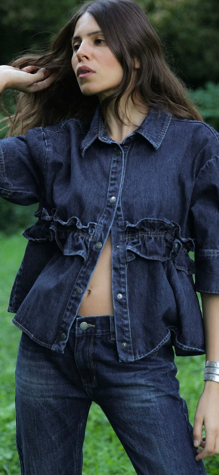 Rabens Saloner Paige Denim Shirt Jacket