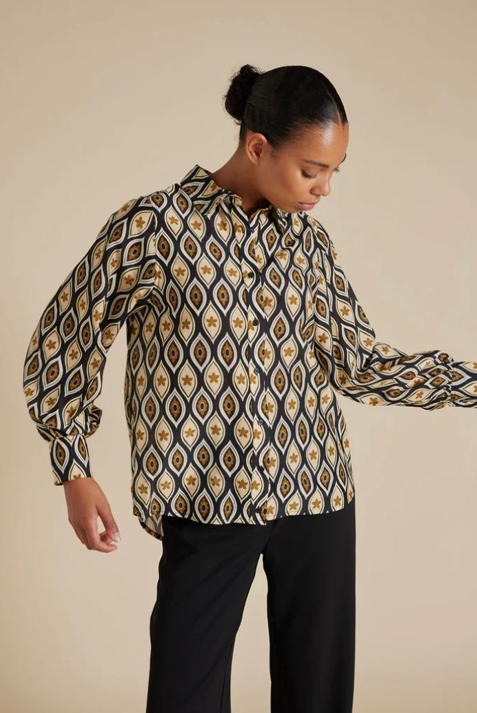 Alessandra Soho Cotton Silk shirt in Natural Concerto