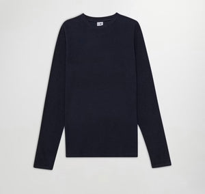 NN07 Clive Waffle Knit Tee Navy