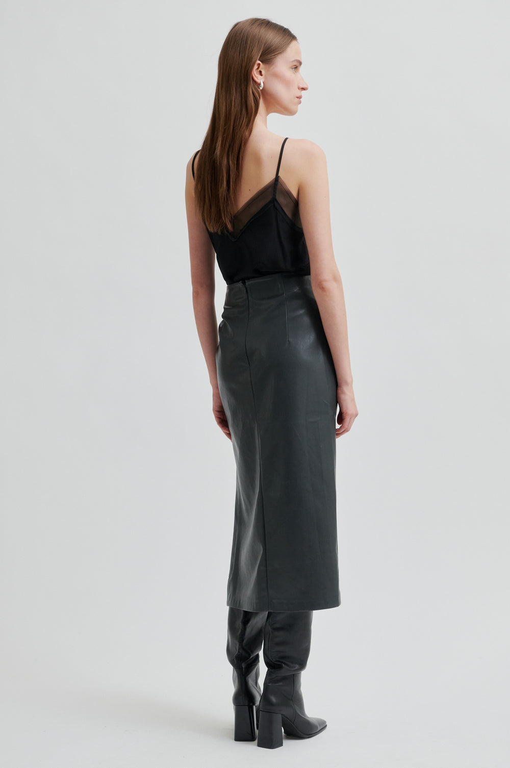 Second Female Diaz Sheer Detail Top Black