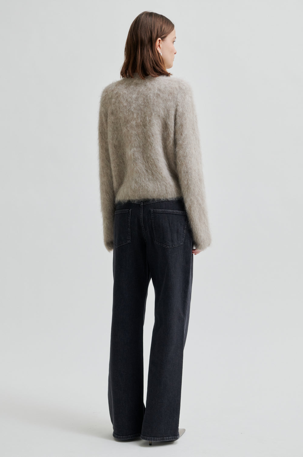 Second Female Karla Fluffy Cardigan Pumice Stone