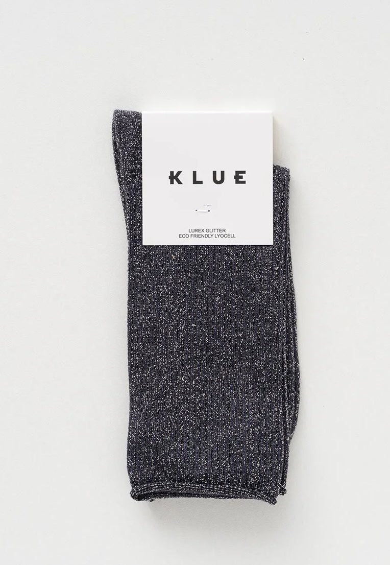 Klue Glitter Lurex socks in Grey