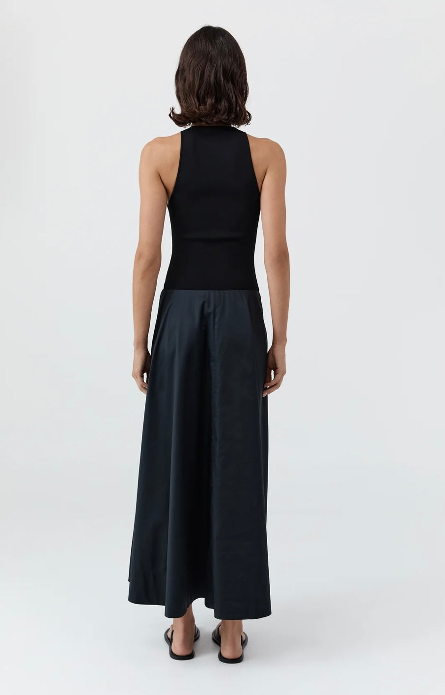 St Agni Knit bodice Asymmetrical Dress