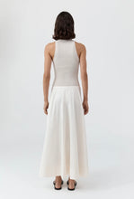 Load image into Gallery viewer, St Agni Knit Bodice Asymmetrical Dress Ecru