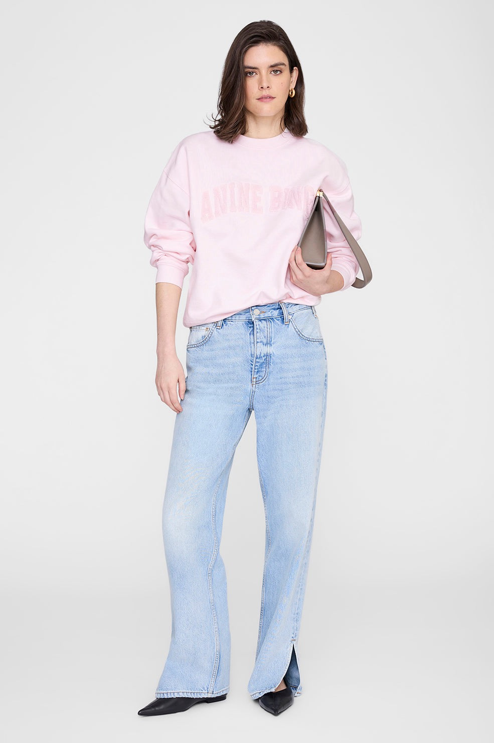 Anine Bing Spencer Sweatshirt - Anine Bing Powder Pink
