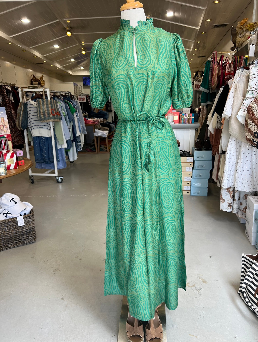 Hannah Oceanus Dress Paisley Green