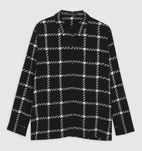 Load image into Gallery viewer, Anine Bing Aspen Shirt Black and White Plaid