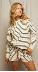 Perfect White Tee Tyler in Navy Stripe