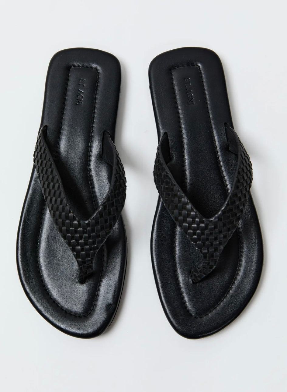 St Agni Lattice Weave Thong