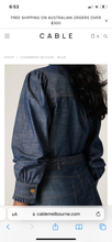 Load image into Gallery viewer, Cable Chambray Blouse Blue