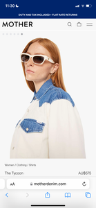 Mother denim the Tycoon shirt