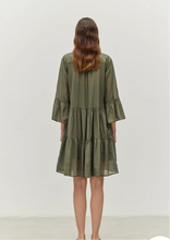 Load image into Gallery viewer, Devotion Twins Symbol Midi Dress khaki