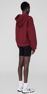 Anine Bing Alec Hoodie Sport - Cabernet