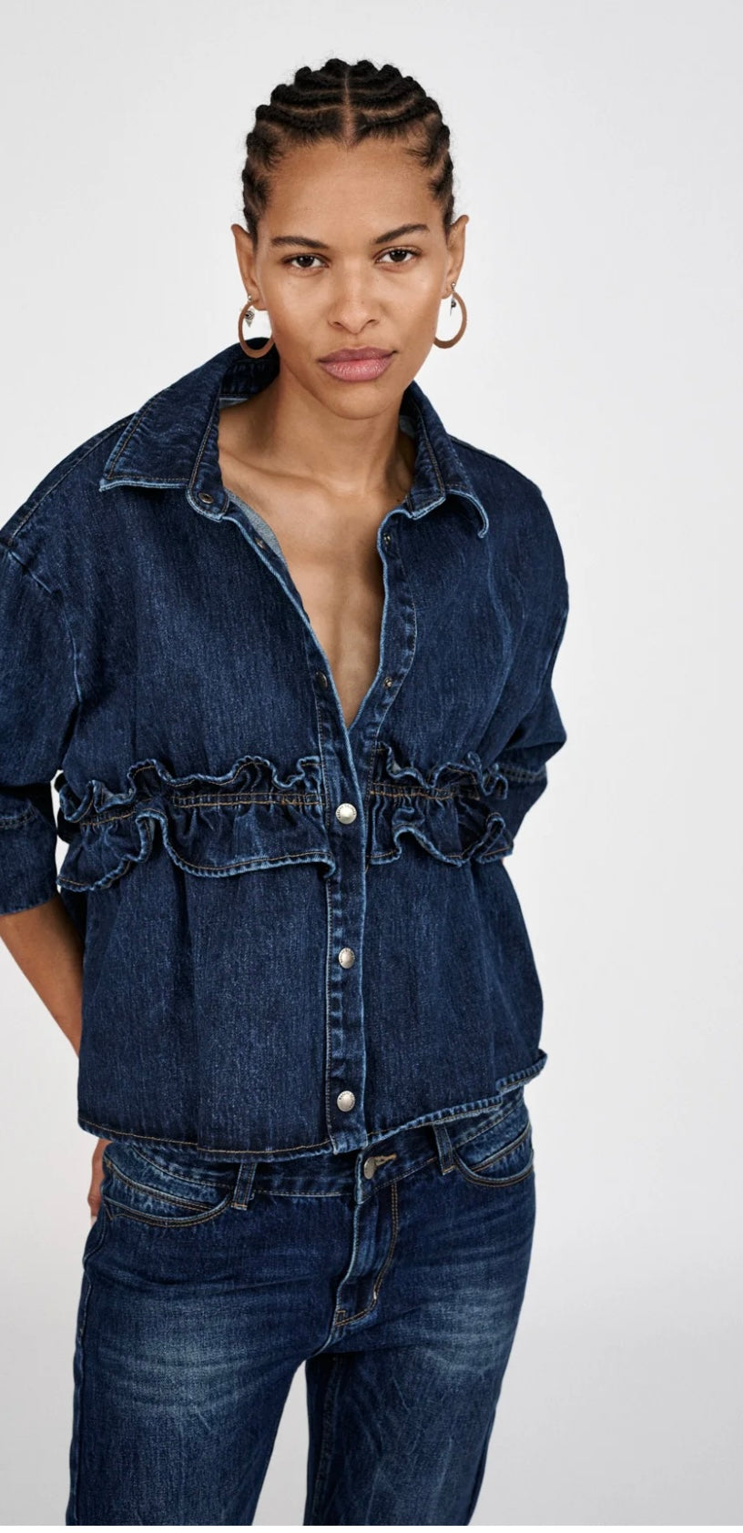 Rabens Saloner Paige Denim Shirt Jacket