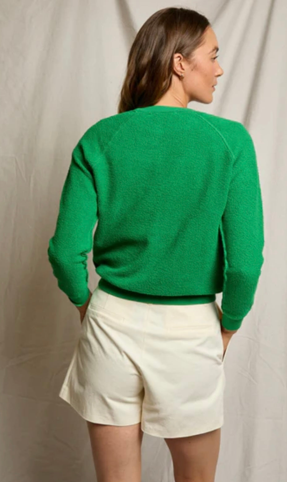 Perfect White Tee Ziggy Fleece in Grass