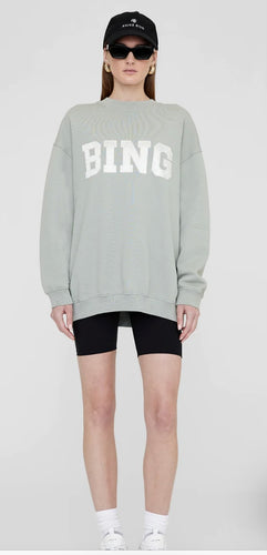 Anine Bing Tyler sweatshirt satin Bing Sage Green