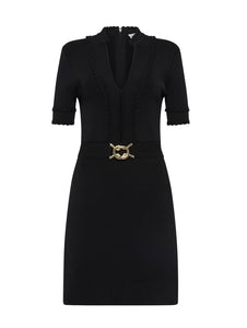 Rebecca Vallance Lela Knit Mini Dress Black