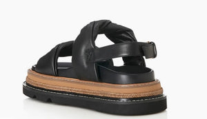 Alias Mae Vee Black Leather Sandals