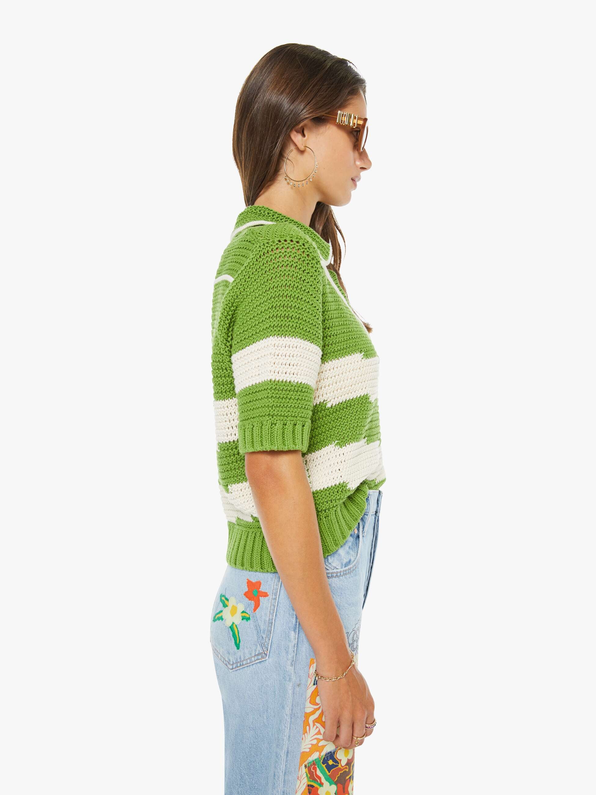 Mother The SS Raquette Knit Top