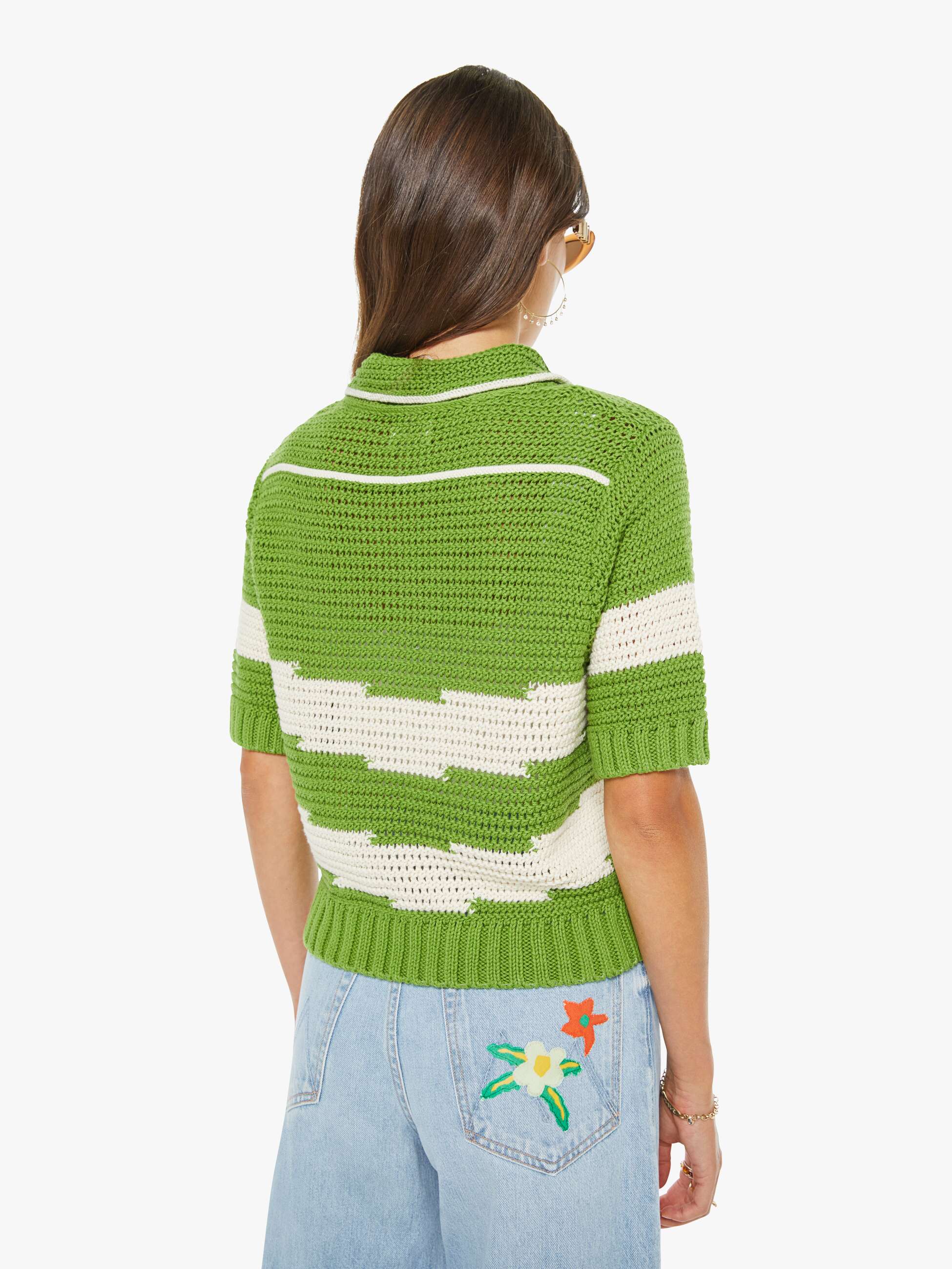 Mother The SS Raquette Knit Top