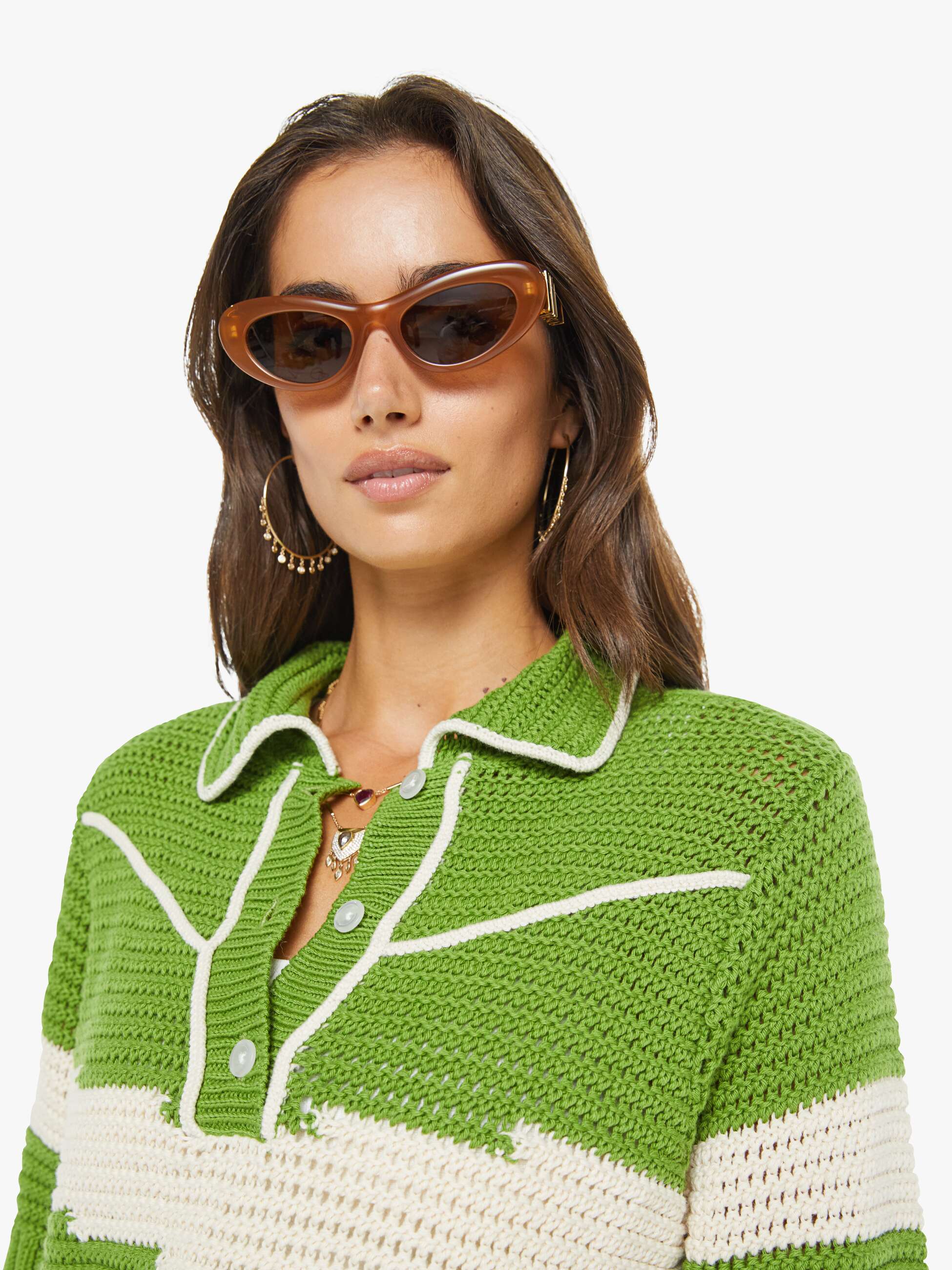 Mother The SS Raquette Knit Top