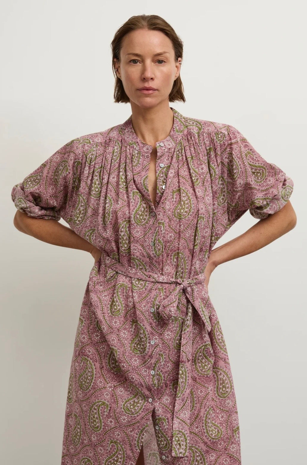 Villu Paradise Dress in Pink Paisley