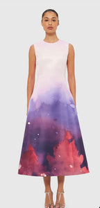 Leo Lin Cleo Sleeveless Midi Dress in Fairground Print