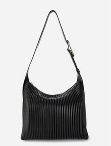 Deadly Ponies Mr Midimese Black Pleated Shoulder Bag