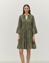 Load image into Gallery viewer, Devotion Twins Symbol Midi Dress khaki