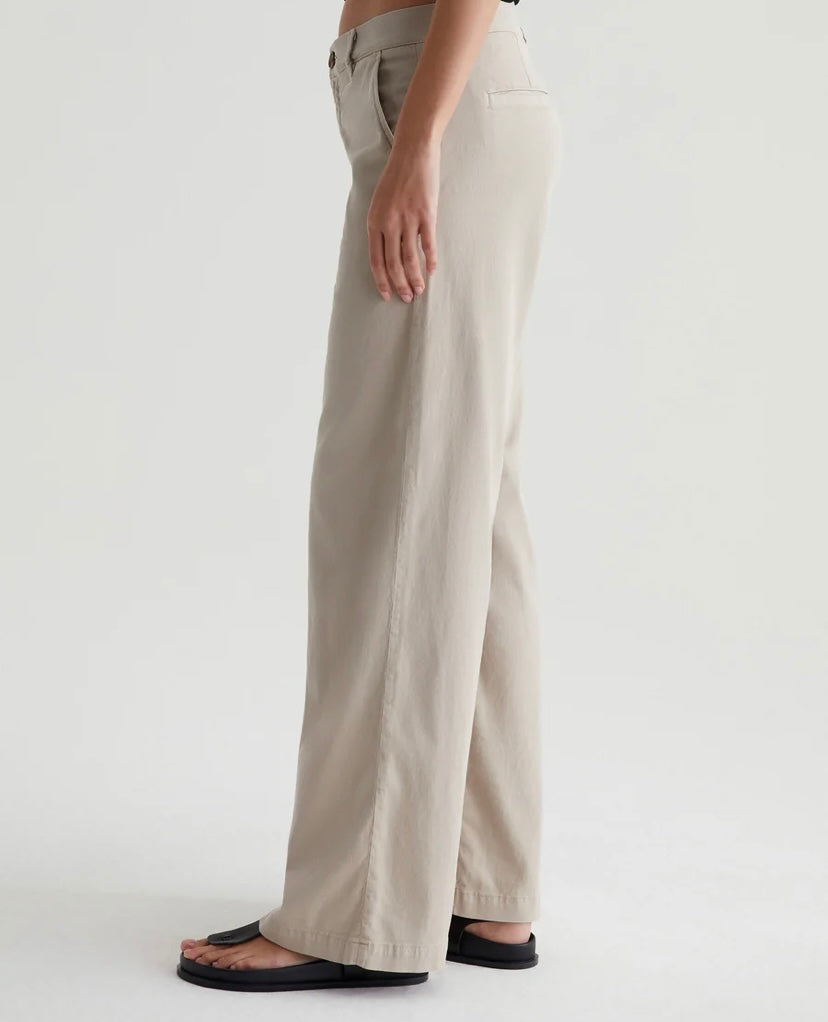 AG Caden Wide Leg Trouser in Flax