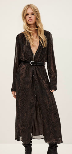 BA&SH Sahara serpent midi dress
